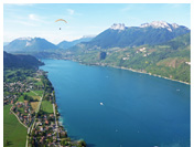 Annecy & Chamonix, France - Paragliding tour to the French Alps :: Paraglinding at the souther end of the Lake Annecy near the official LZ of Doussard.