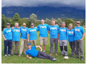 Annecy & Chamonix, France - Paragliding tour to the French Alps :: Jarek and the group of pilots from 2021 XC Bassano & Southern Dolomites, Italy tour at the Dolada LZ in Belluno valley.