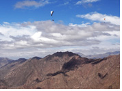 Paragliding in Famatina :: Visible desert road of Ruta 40