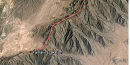XC at Famatina :: Sample paragliding cross country route of 20 miles / 35km along Famatina range