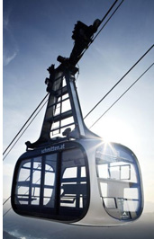 Schmittenhohe :: Porsche designed transportation to the Schmittenhohe takeoff, Pinzgau, Kitzbhel Alps, Austria