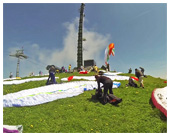 Schmittenhohe :: Paragliding takeoff at Schmittenhohe, Pinzgau, Kitzbhel Alps, Austria