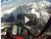 Spring paragliding from Emberger Alm near Greifenburg, The Alps, Austria