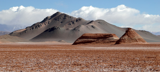 Rock formations at Salar de Pocitos, Los Andes Provincial Reserve, Puna de Atacama, Argentina