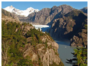 Fraenkel glacier and its proglaciar lake fjord, Aisen, Patagonia, Chile