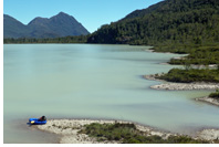 Proglaciar lake of Andres glacier, Aisen, Patagonia, Chile