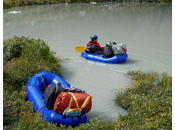 Benito Lake - Paddling at proglacial lake of Benito Glacier, Northern Patagonian Ice Field, Aisen, Patagonia, Chile