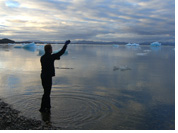 Laguna San Rafael - Fishing Patagonian style in Laguna San Rafael - an isolated fjord where Glacier San Rafael has its terminus, Northern Patagonian Ice Field, Aisen, Patagonia, Chile