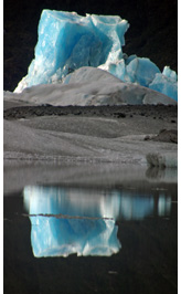 Benito ice tower - Tower of ice in front of Benito Glacier, Northern Patagonian Ice Field, Aisen, Patagonia, Chile