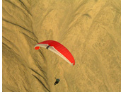 Sunset paragliding at Quebrada Tiliviche, Pisagua, Chile