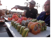Where is fresh sea food there is great sushi, Iquique, Atacama Desert, Chile