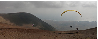 The Mystic Dunes takeoff, Iquique, Atacama Desert, Chile
