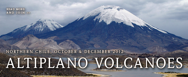 Altiplano volcanoes, Parinacota and Pomerape, Payachatas Range, Northern Chile