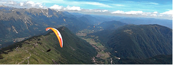 Soca valley, Stol on the left and mount Krn in the background on the left, Julian Alps, Slovenia