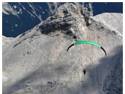 Paragliding in high Julian Alps, Slovenia