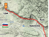 Sample intermediate XC paragliding route from Lijak, Slovenia